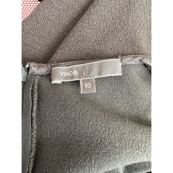 Vince gray sleeveless v neck knee length sheath dress size 10 - Picture 4 of 14